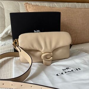 Coach Tabby Pillow Bag – Creamy Ivory – Double Strap